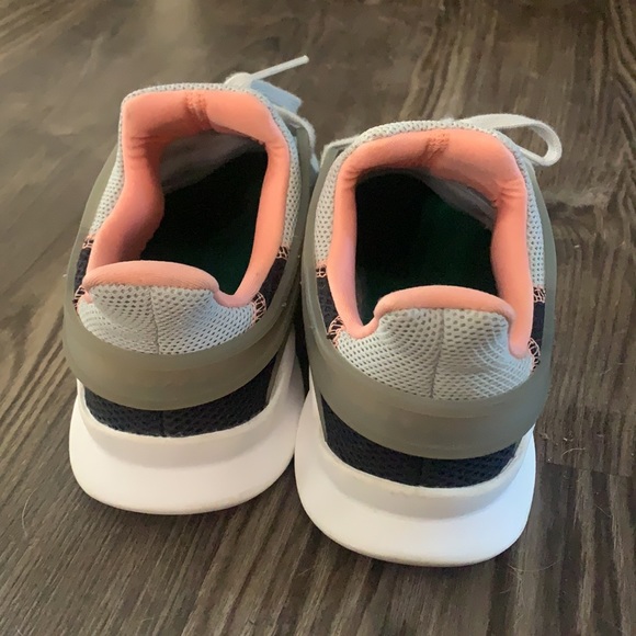 EQT pink grey and white adidas, size 8 - Picture 3 of 5